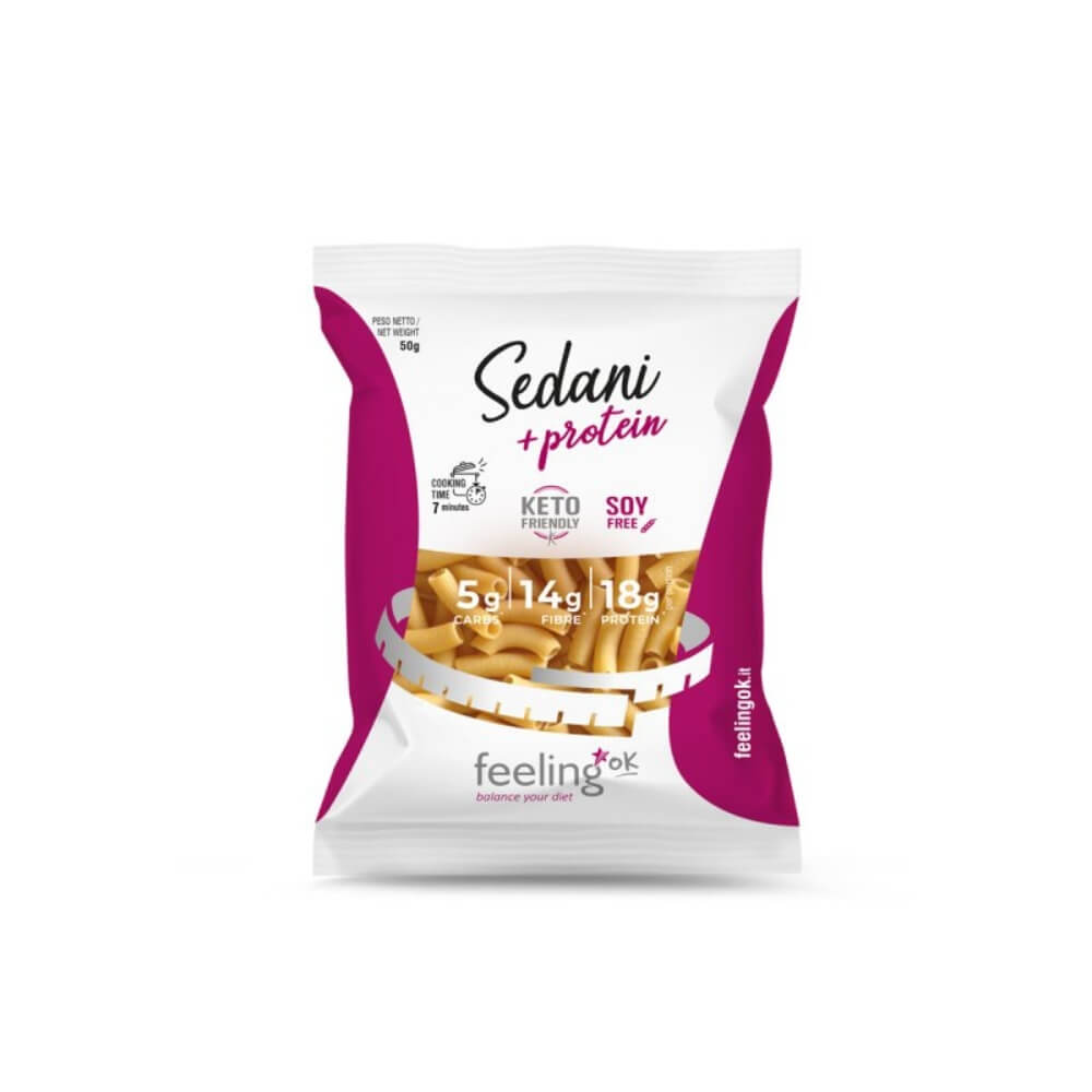 Pasta proteica tipo sedani paquete 50g FeelingOK